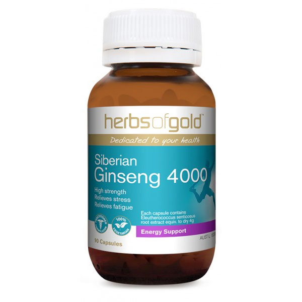 Herbs of Gold Siberian Ginseng 4000 90 vege caps