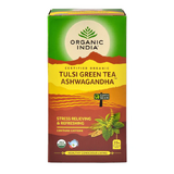 Organic India Tulsi Green Tea Ashwagandha x 25 Tea Bags