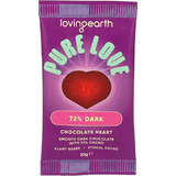 Loving Earth 72% Dark Chocolate Heart 30g